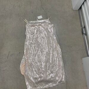 NWT ASOS brand champagne /ivory color sequin midi slip dress. Size 20/xl